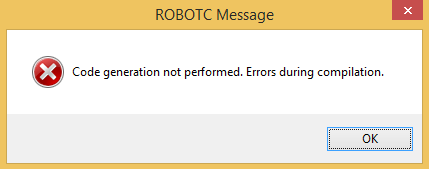 Errors during compilation dialog box